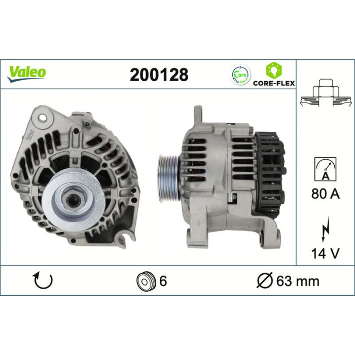 Valeo 200128 Generator CORE-FLEX Valeo 200128 Generator CORE-FLEX