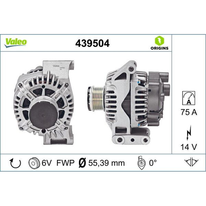 Valeo 439504 Generator ORIGINS - NEW O.E. TECHNOLOGIE Valeo 439504 Generator ORIGINS - NEW O.E. TECHNOLOGIE