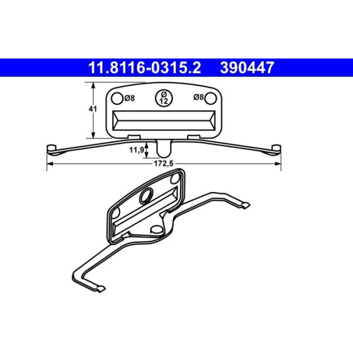 Feder, Bremssattel 11.8116-0315.2