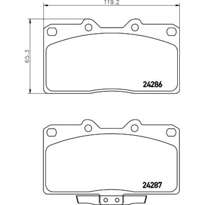Hella 8DB 355 006-641 Bremsbelagsatz, Scheibenbremse Hella 8DB 355 006-641 Bremsbelagsatz, Scheibenbremse