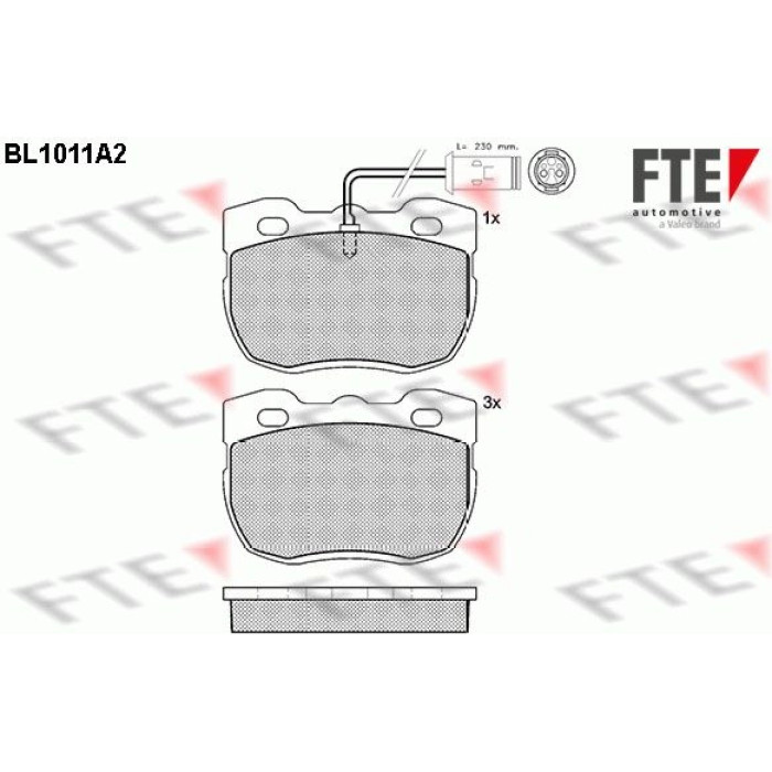 FTE 9010005 Bremsbelagsatz, Scheibenbremse FTE 9010005 Bremsbelagsatz, Scheibenbremse