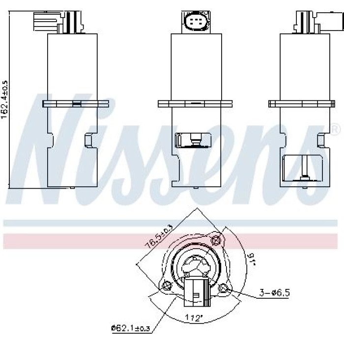 Nissens 98154 AGR-Ventil FIRST FIT Nissens 98154 AGR-Ventil FIRST FIT