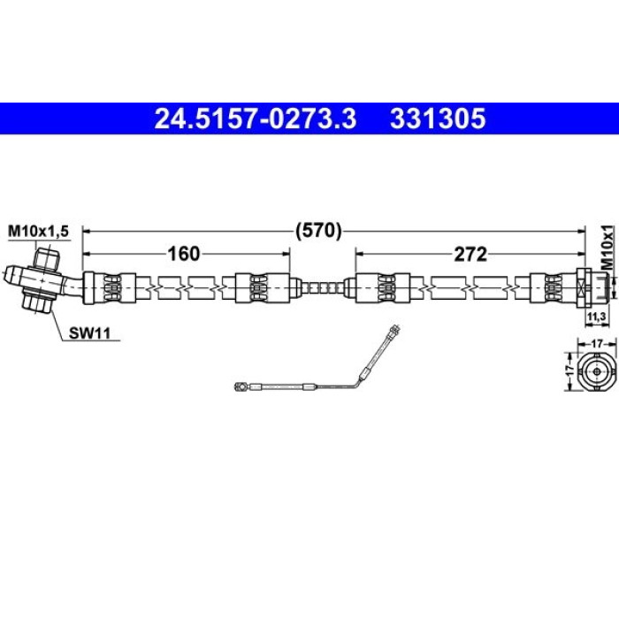 ATE 24.5157-0273.3 Bremsschlauch