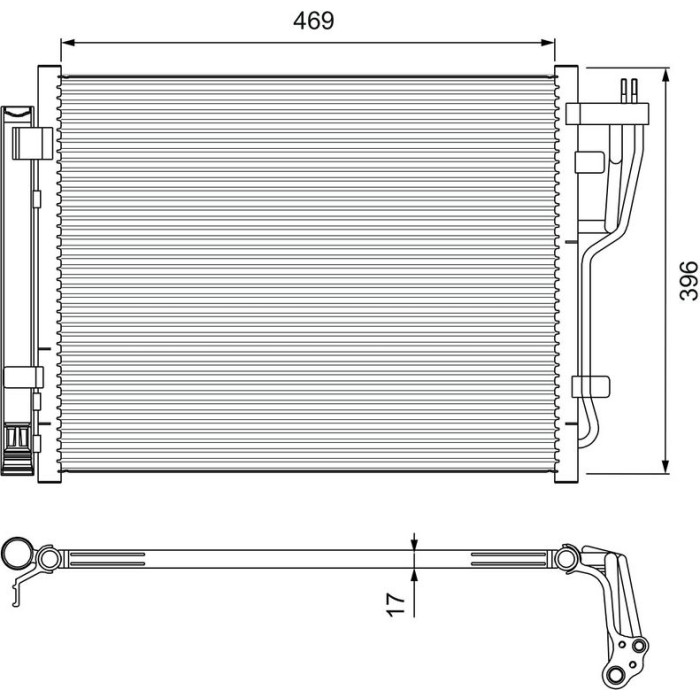 Valeo 814070 Kondensator, Klimaanlage