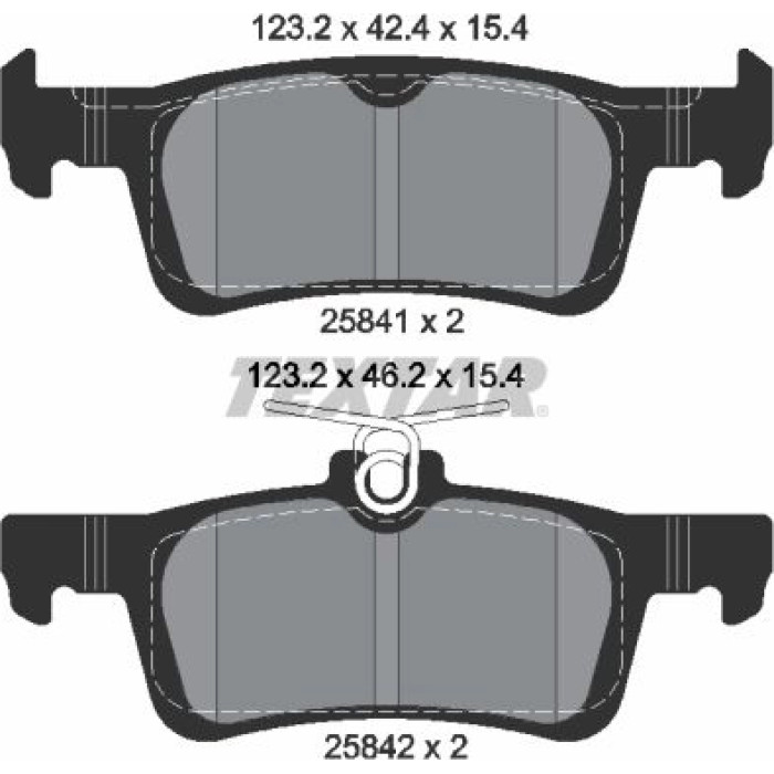 Textar 2584101 Bremsbelagsatz, Scheibenbremse Q+