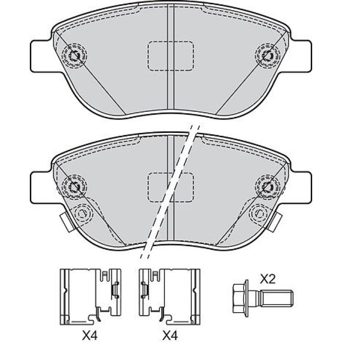Valeo 601727 Bremsbelagsatz, Scheibenbremse