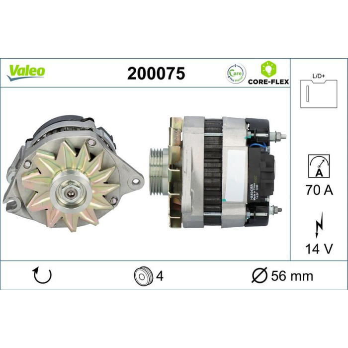 Valeo 200075 Generator CORE-FLEX