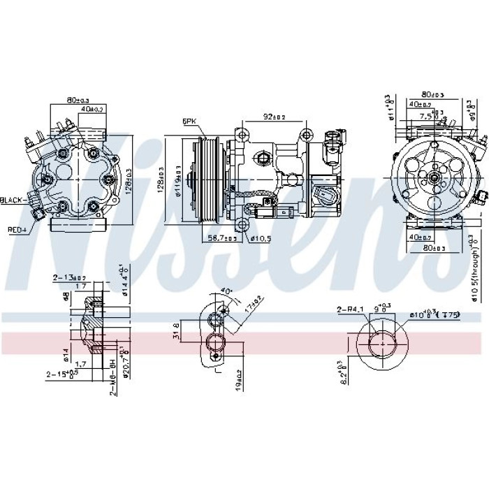 Nissens 89067 Kompressor, Klimaanlage FIRST FIT