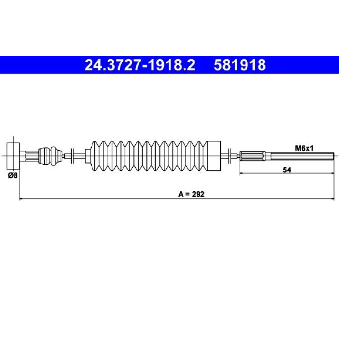 ATE 24.3727-1918.2 Seilzug, Feststellbremse