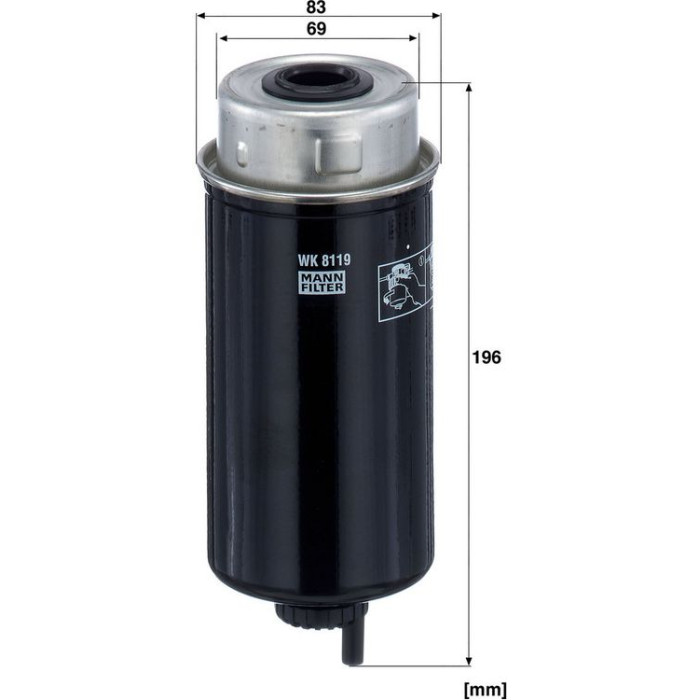 Mann-Filter WK 8119 Kraftstofffilter Mann-Filter WK 8119 Kraftstofffilter
