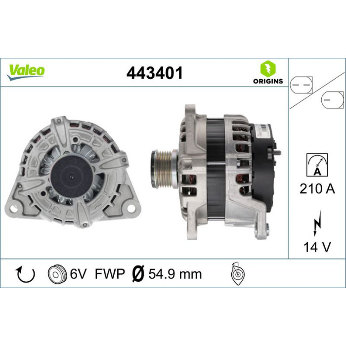 Valeo 443401 Generator ORIGINS - NEW O.E. TECHNOLOGIE