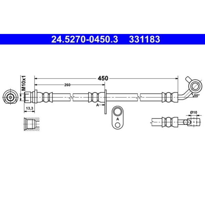 ATE 24.5270-0450.3 Bremsschlauch