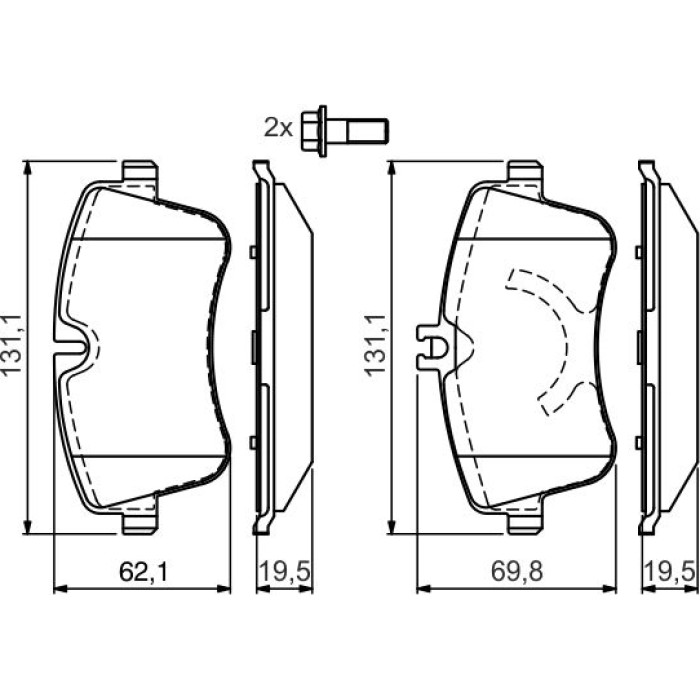 BOSCH 0 986 424 518 Bremsbelagsatz, Scheibenbremse BOSCH 0 986 424 518 Bremsbelagsatz, Scheibenbremse