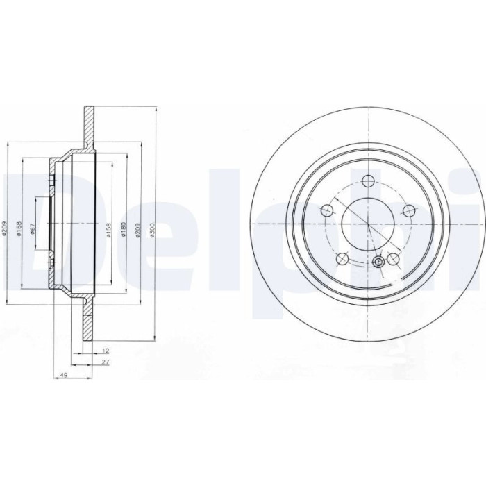 Delphi BG4298C Bremsscheibe Delphi BG4298C Bremsscheibe