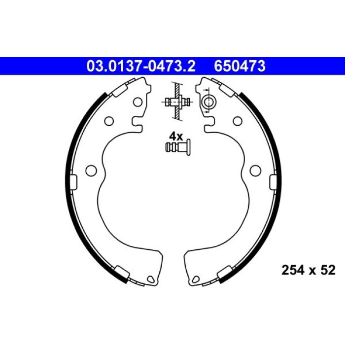 ATE 03.0137-0473.2 Bremsbackensatz