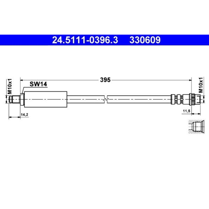 ATE 24.5111-0396.3 Bremsschlauch ATE 24.5111-0396.3 Bremsschlauch
