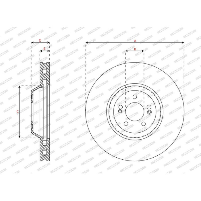 Ferodo DDF2521C-1 Bremsscheibe PREMIER Ferodo DDF2521C-1 Bremsscheibe PREMIER