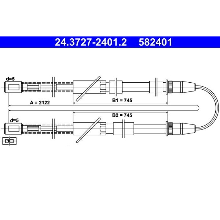 ATE 24.3727-2401.2 Seilzug, Feststellbremse ATE 24.3727-2401.2 Seilzug, Feststellbremse