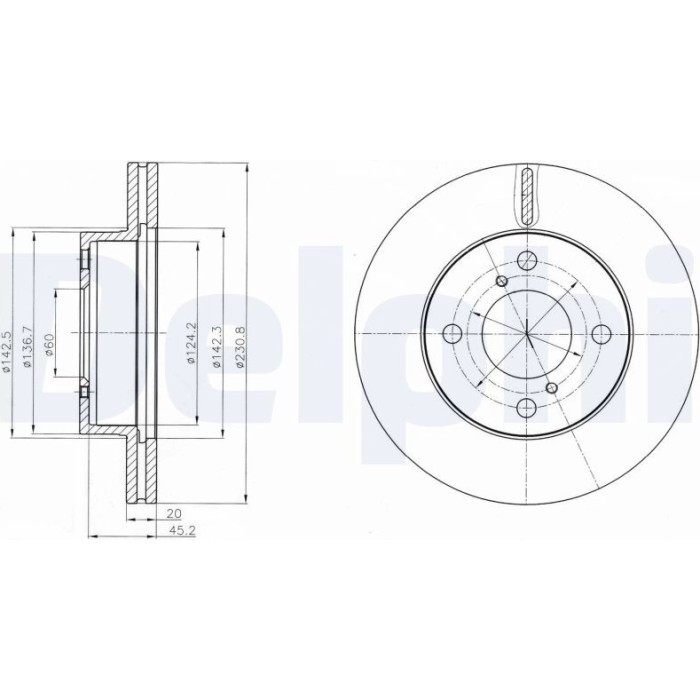 Delphi BG4271 Bremsscheibe Delphi BG4271 Bremsscheibe