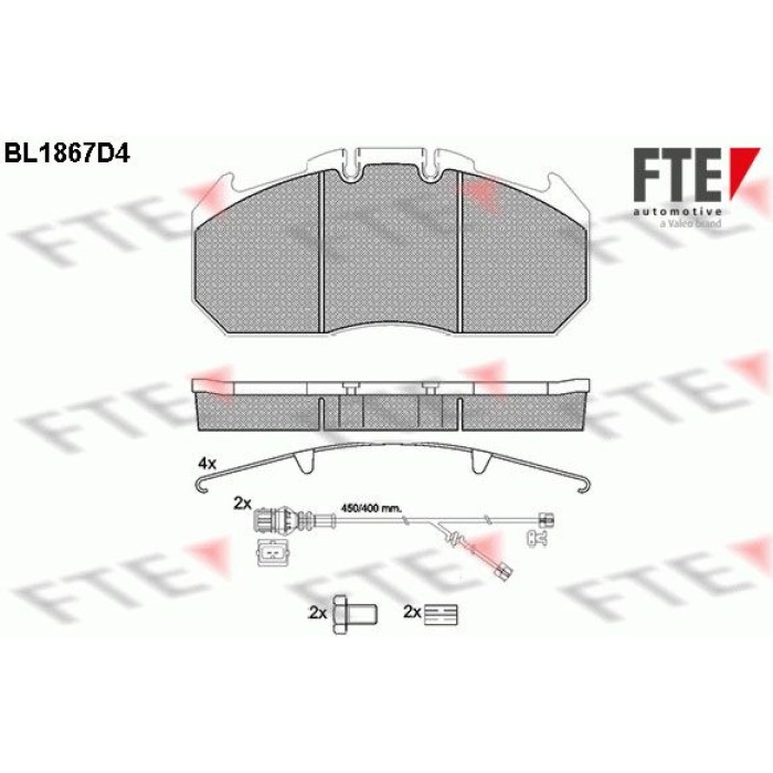 FTE 9500055 Bremsbelagsatz, Scheibenbremse FTE 9500055 Bremsbelagsatz, Scheibenbremse