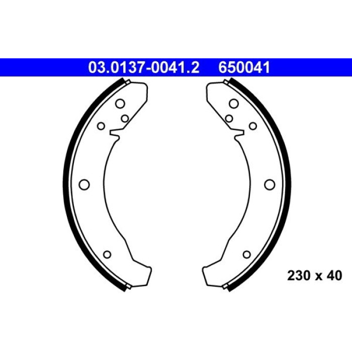 ATE 03.0137-0041.2 Bremsbackensatz ATE 03.0137-0041.2 Bremsbackensatz