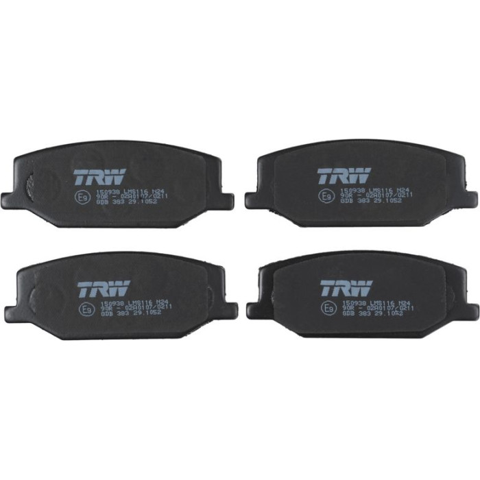 TRW GDB383 Bremsbelagsatz, Scheibenbremse COTEC TRW GDB383 Bremsbelagsatz, Scheibenbremse COTEC