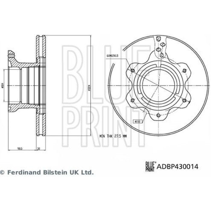 Blue Print ADBP430014 Bremsscheibe
