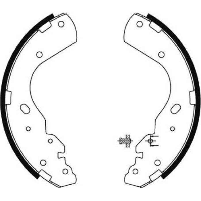 Hella 8DB 355 002-851 Bremsbackensatz Hella 8DB 355 002-851 Bremsbackensatz