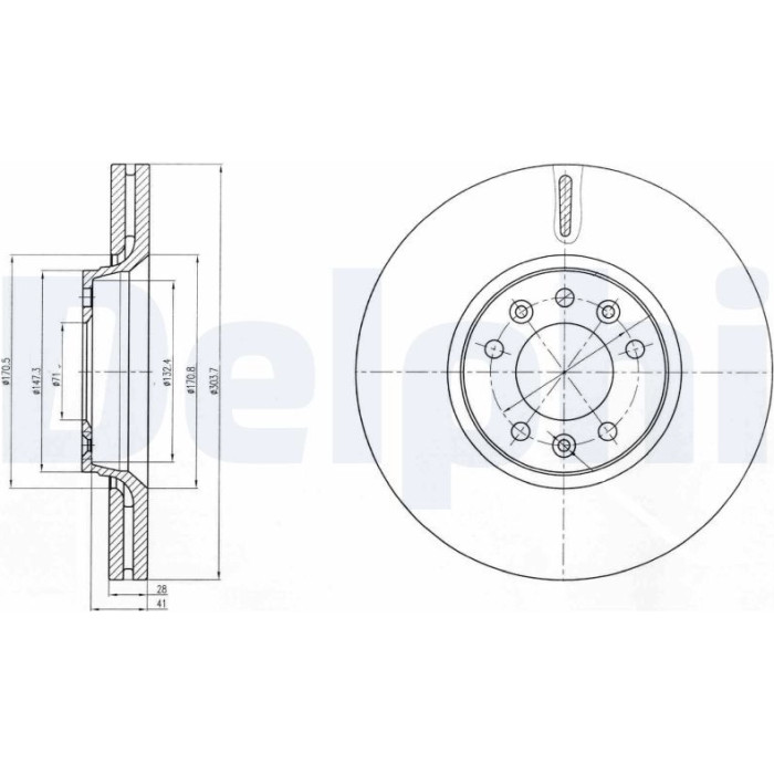 Delphi BG4083 Bremsscheibe Delphi BG4083 Bremsscheibe