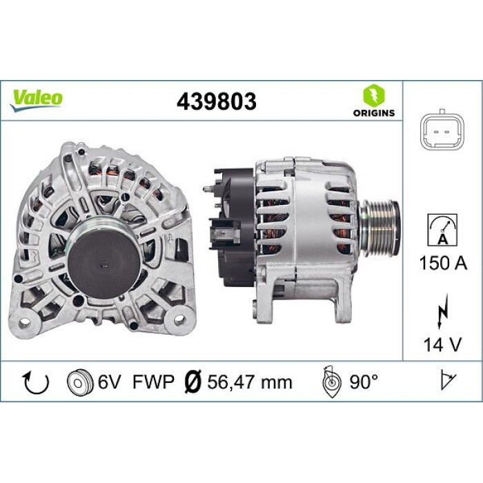 Valeo 439803 Generator ORIGINS - NEW O.E. TECHNOLOGIE Valeo 439803 Generator ORIGINS - NEW O.E. TECHNOLOGIE