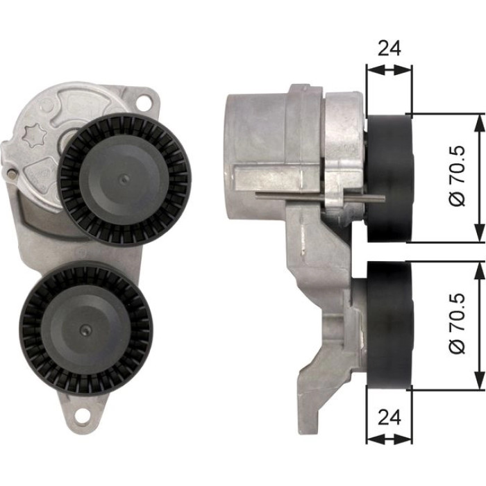 Gates T39026 Spannrolle, Keilrippenriemen DriveAlign™