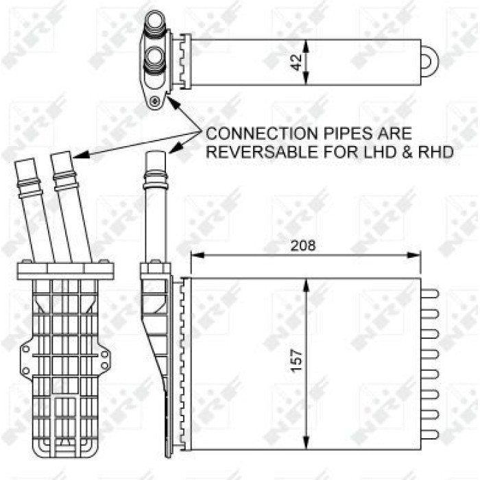 NRF 54245 Wärmetauscher, Innenraumheizung EASY FIT NRF 54245 Wärmetauscher, Innenraumheizung EASY FIT