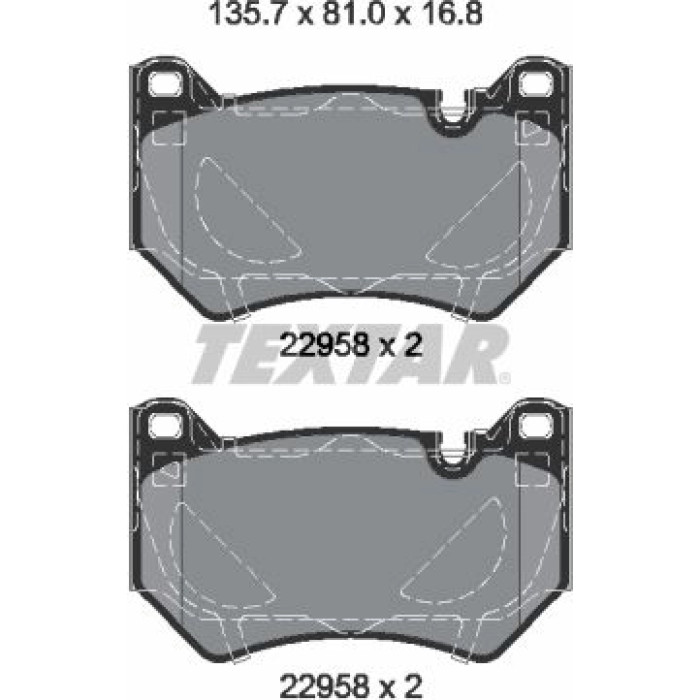 Textar 2295801 Bremsbelagsatz, Scheibenbremse Q+ Textar 2295801 Bremsbelagsatz, Scheibenbremse Q+