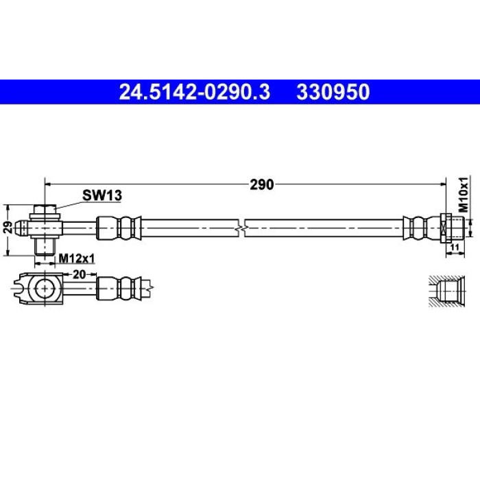 ATE 24.5142-0290.3 Bremsschlauch ATE 24.5142-0290.3 Bremsschlauch