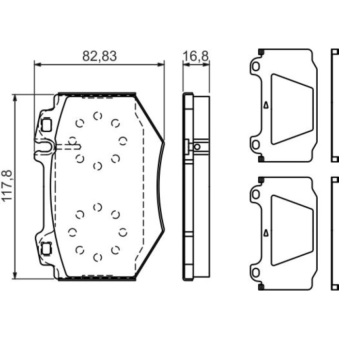 BOSCH 0 986 494 352 Bremsbelagsatz, Scheibenbremse