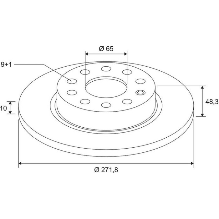 Valeo 672627 Bremsscheibe COATED