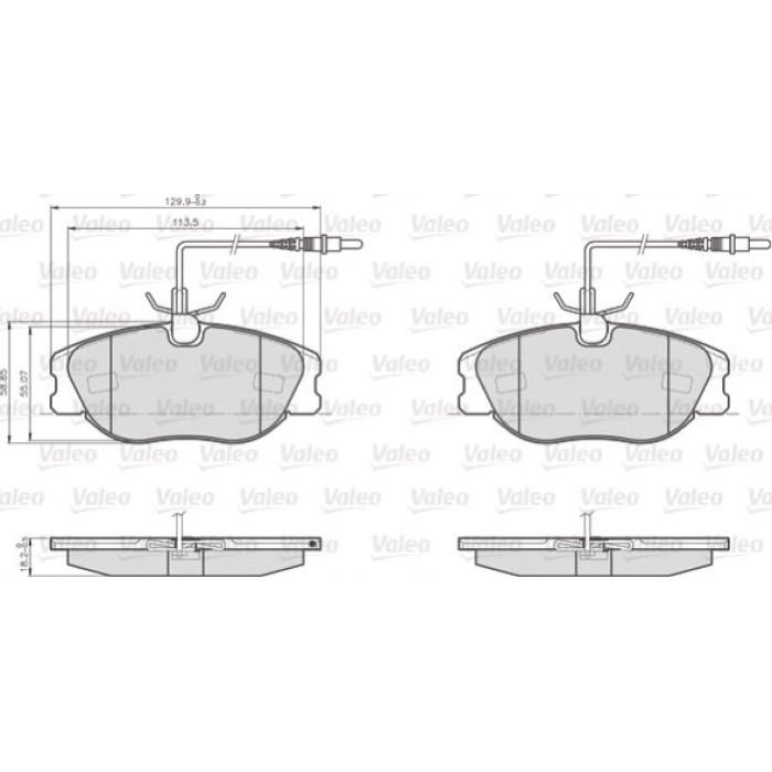 Valeo 872801 Bremsbelagsatz, Scheibenbremse OPTIPACK for LCV Valeo 872801 Bremsbelagsatz, Scheibenbremse OPTIPACK for LCV