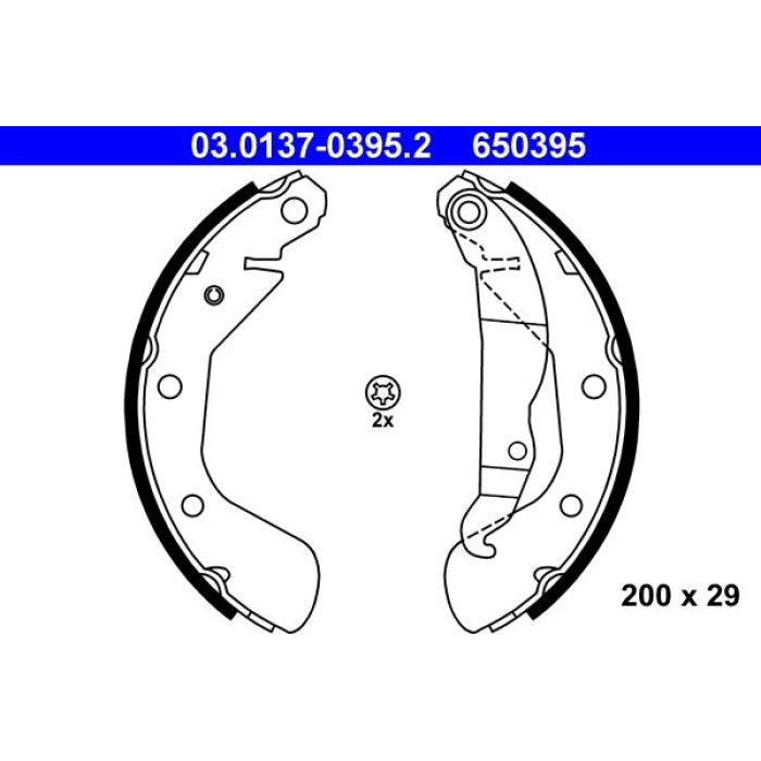 ATE 03.0137-0395.2 Bremsbackensatz