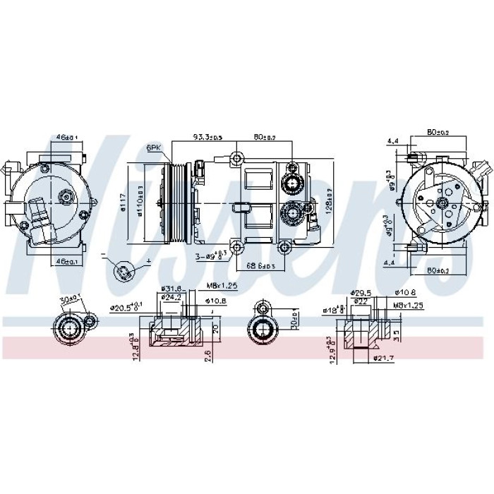 Nissens 890179 Kompressor, Klimaanlage FIRST FIT
