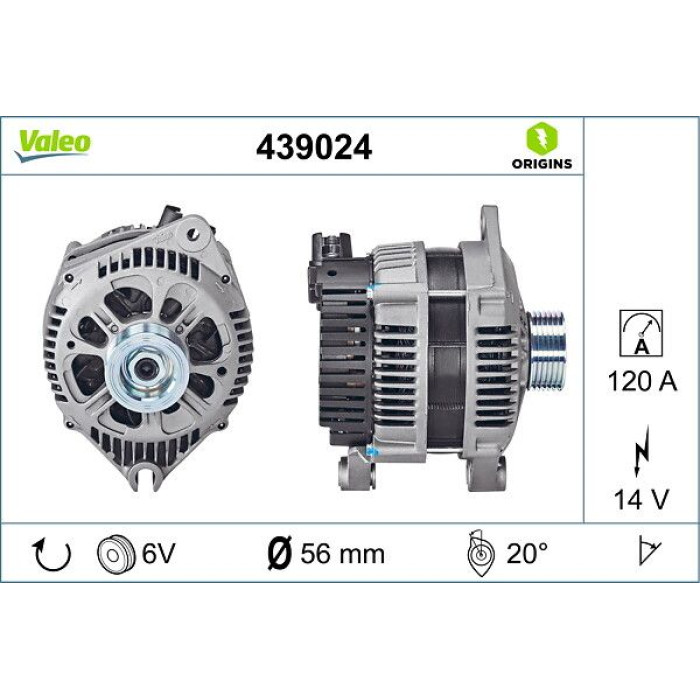 Valeo 439024 Generator ORIGINS - NEW O.E. TECHNOLOGIE Valeo 439024 Generator ORIGINS - NEW O.E. TECHNOLOGIE