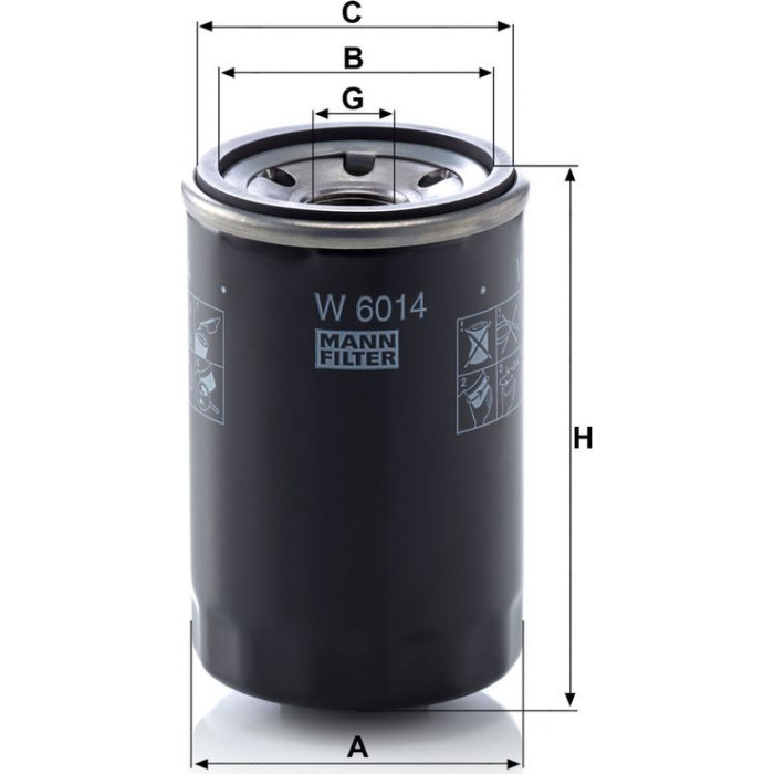 Mann-Filter W 6014 Ölfilter Mann-Filter W 6014 Ölfilter