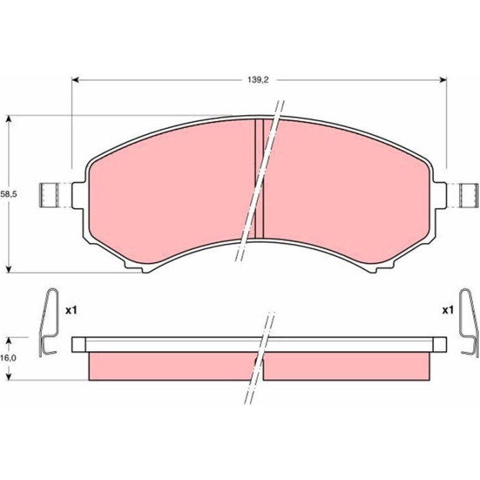 TRW GDB1176 Bremsbelagsatz, Scheibenbremse