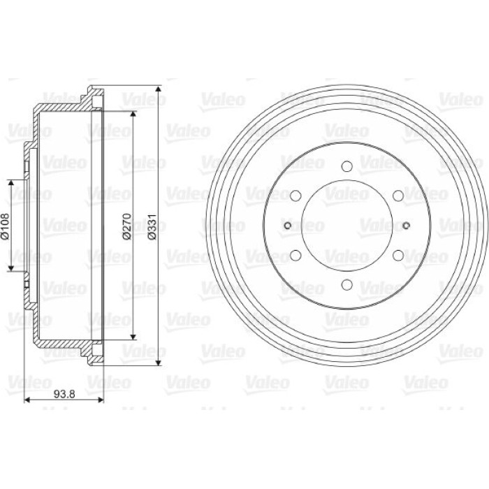 Valeo 237071 Bremstrommel