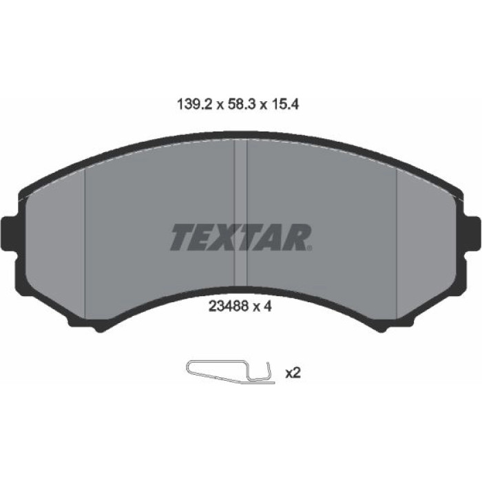 Textar 2348801 Bremsbelagsatz, Scheibenbremse Textar 2348801 Bremsbelagsatz, Scheibenbremse