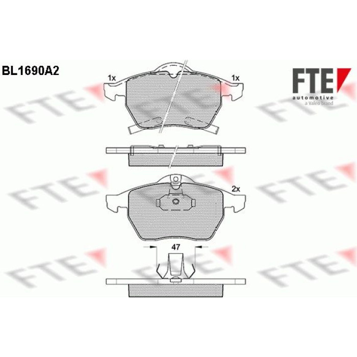 FTE 9010301 Bremsbelagsatz, Scheibenbremse FTE 9010301 Bremsbelagsatz, Scheibenbremse