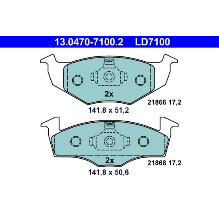 Bremsbelagsatz, Scheibenbremse 13.0470-7100.2 Bremsbelagsatz, Scheibenbremse 13.0470-7100.2