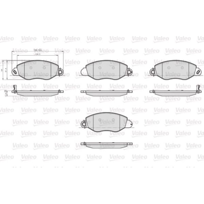 Valeo 873577 Bremsbelagsatz, Scheibenbremse OPTIPACK for LCV
