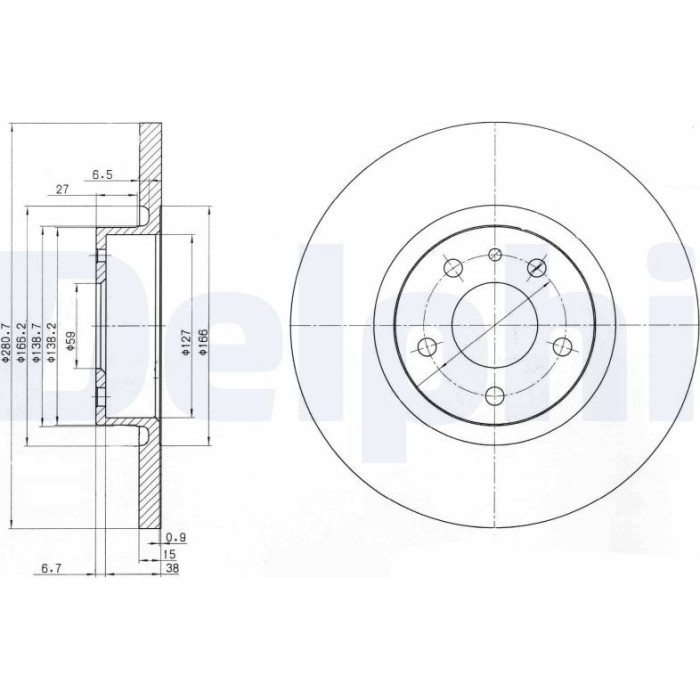 Delphi BG3420 Bremsscheibe Delphi BG3420 Bremsscheibe