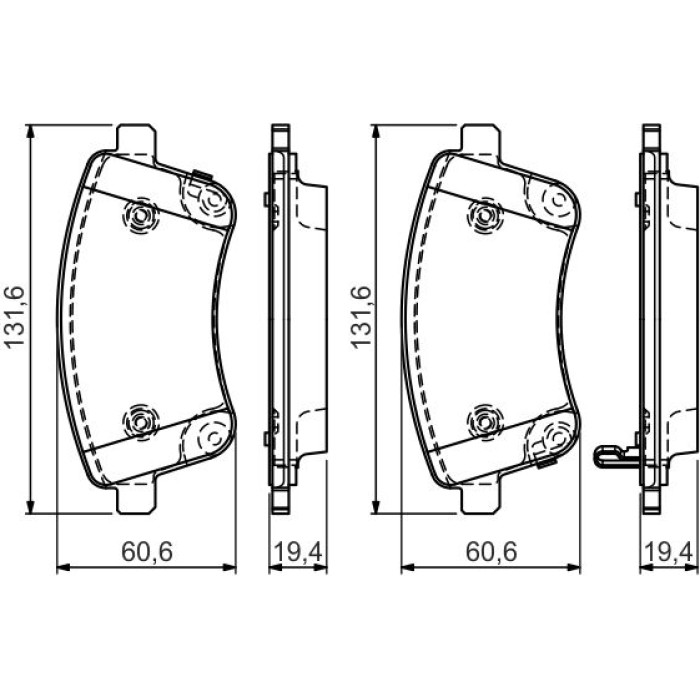 BOSCH 0 986 494 552 Bremsbelagsatz, Scheibenbremse BOSCH 0 986 494 552 Bremsbelagsatz, Scheibenbremse