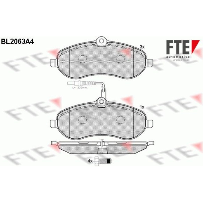 FTE 9010646 Bremsbelagsatz, Scheibenbremse FTE 9010646 Bremsbelagsatz, Scheibenbremse